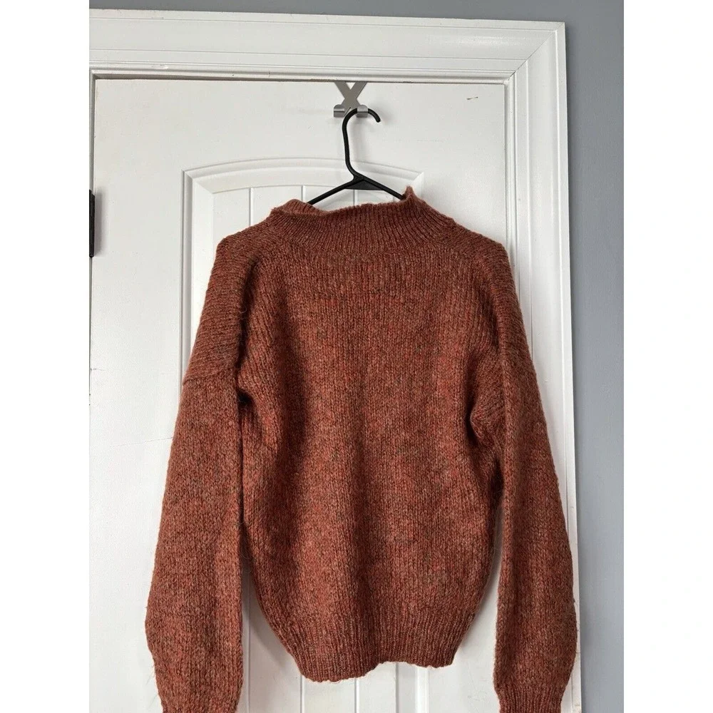 BRAEMAR Long Sleeve Orange Wool Pullover Knit Sweater Men's Size 36